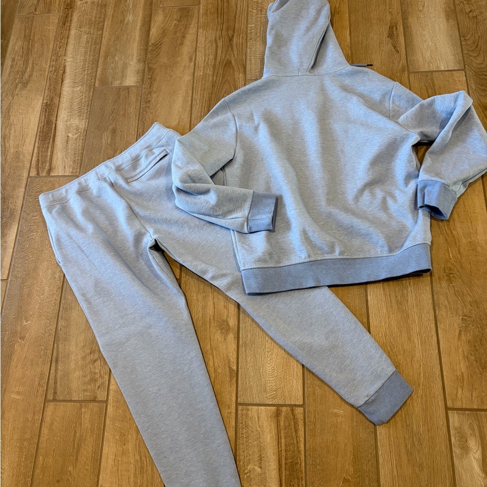 Polo Ralph Lauren Men's Full Zip Hoodie and jogger pants Medium Heather Blue - Picture 6 of 8